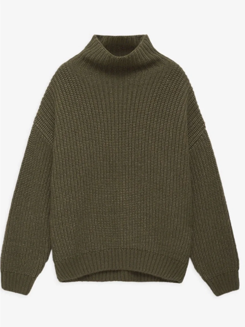 Anine Bing Sydney Sweater - Olive Ribbed